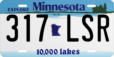 MN license plate 317LSR