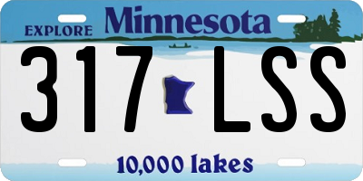 MN license plate 317LSS
