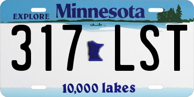 MN license plate 317LST