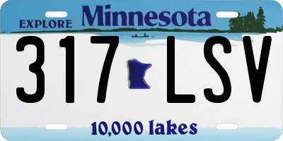 MN license plate 317LSV