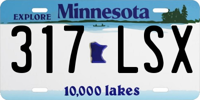 MN license plate 317LSX