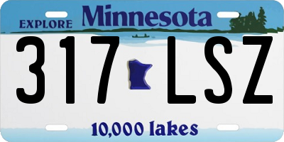 MN license plate 317LSZ