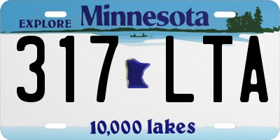 MN license plate 317LTA