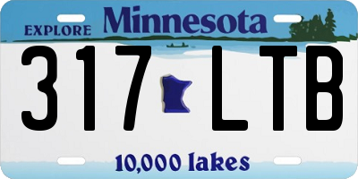 MN license plate 317LTB