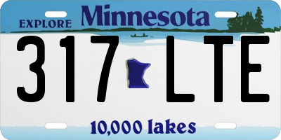 MN license plate 317LTE