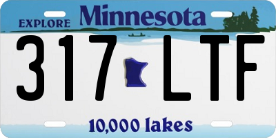 MN license plate 317LTF