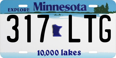 MN license plate 317LTG