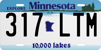 MN license plate 317LTM