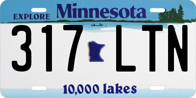 MN license plate 317LTN