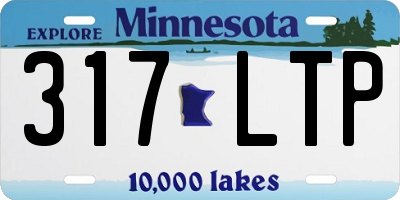MN license plate 317LTP