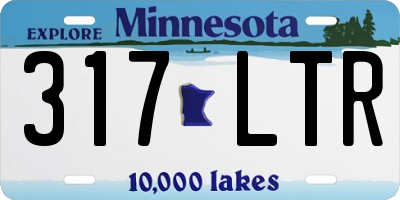 MN license plate 317LTR