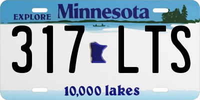 MN license plate 317LTS