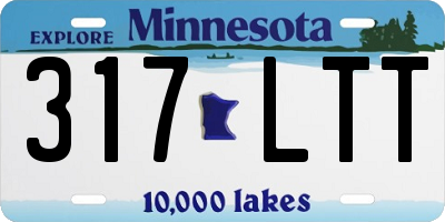 MN license plate 317LTT