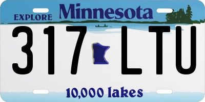 MN license plate 317LTU