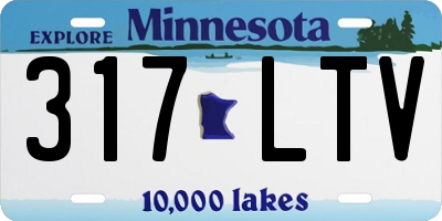 MN license plate 317LTV