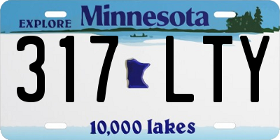 MN license plate 317LTY