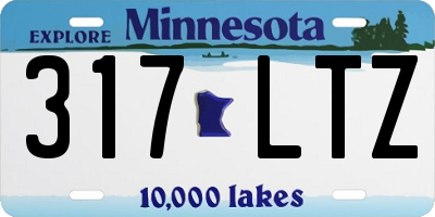 MN license plate 317LTZ
