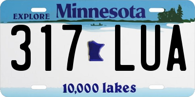 MN license plate 317LUA
