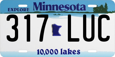 MN license plate 317LUC