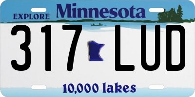 MN license plate 317LUD