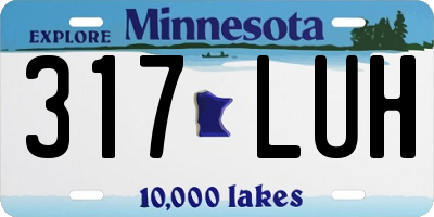 MN license plate 317LUH