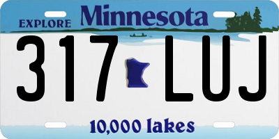 MN license plate 317LUJ
