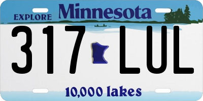 MN license plate 317LUL