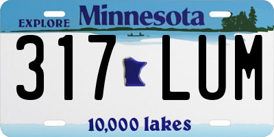 MN license plate 317LUM