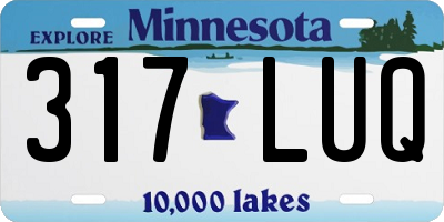MN license plate 317LUQ