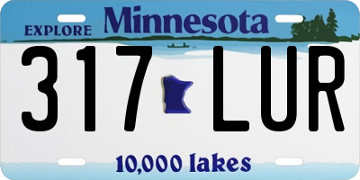 MN license plate 317LUR