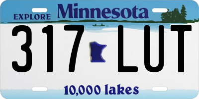 MN license plate 317LUT