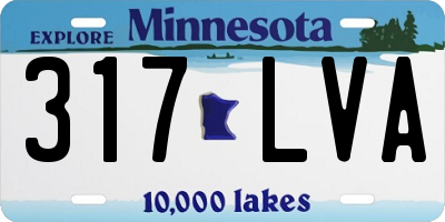 MN license plate 317LVA
