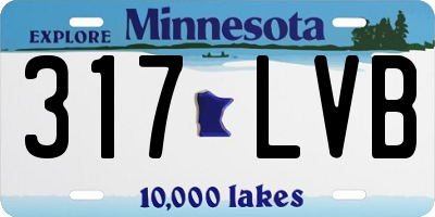 MN license plate 317LVB