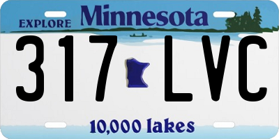 MN license plate 317LVC