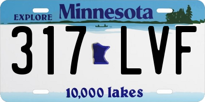MN license plate 317LVF