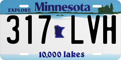 MN license plate 317LVH