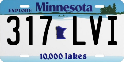 MN license plate 317LVI
