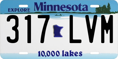 MN license plate 317LVM