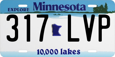 MN license plate 317LVP