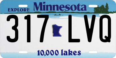 MN license plate 317LVQ