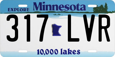 MN license plate 317LVR