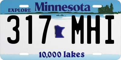 MN license plate 317MHI