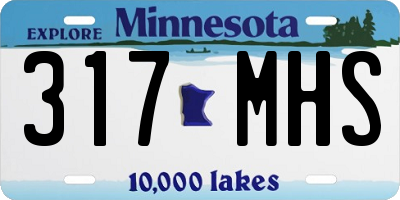 MN license plate 317MHS