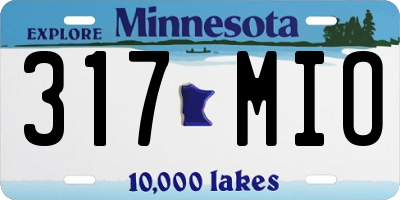 MN license plate 317MIO