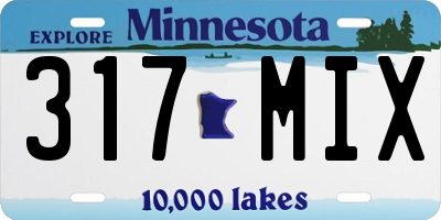 MN license plate 317MIX