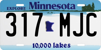 MN license plate 317MJC