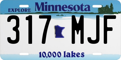 MN license plate 317MJF