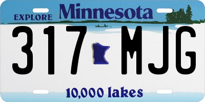 MN license plate 317MJG