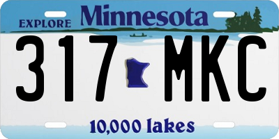 MN license plate 317MKC