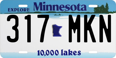 MN license plate 317MKN